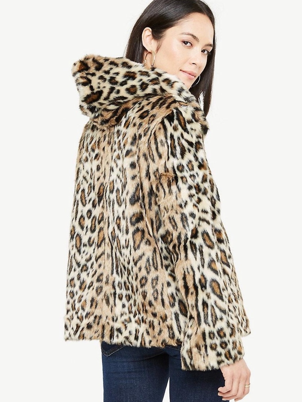 Ann Taylor Hooded Leopard Jacket in NEW Condition Size Medium